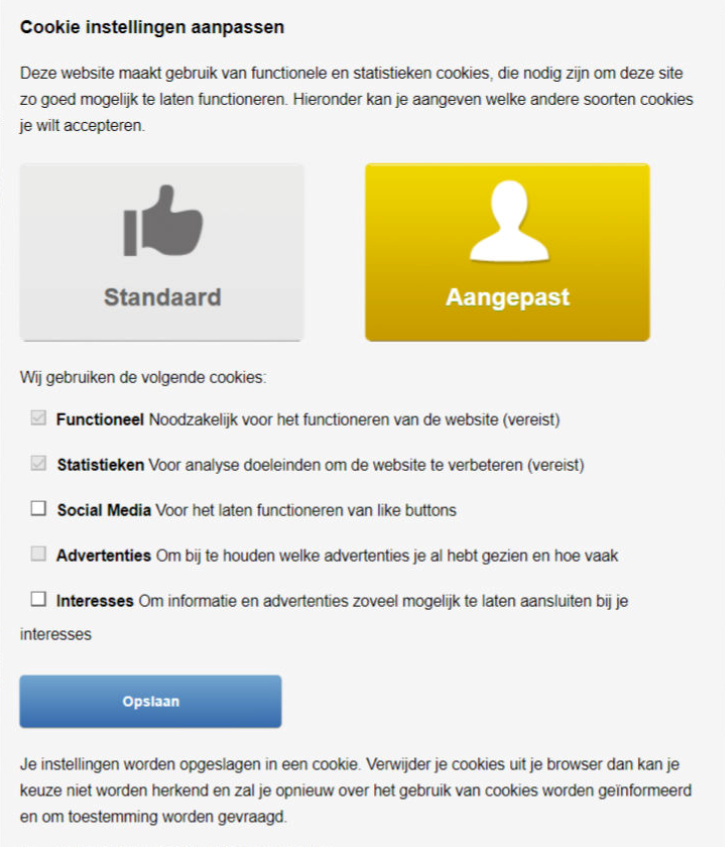 Cookieinstellingen