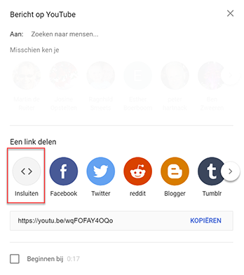 YouTube insluiten
